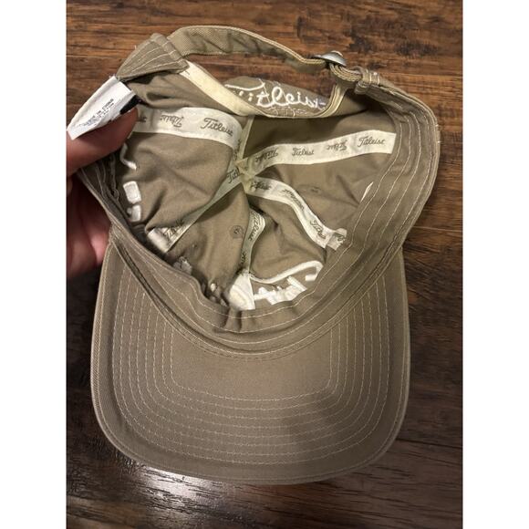 Titleist Golf Hat Tour Performance Strap Back Adjustable tan - Picture 6 of 6